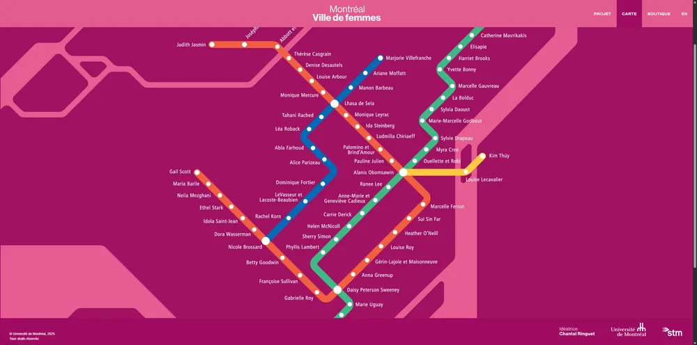 Montréal, ville de femmes — aperçu du site